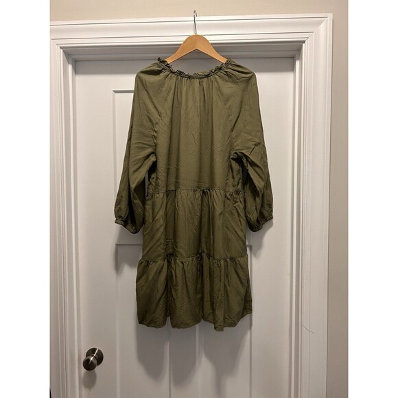 Caralyn Mirand “The Drop” Raglan sleeve Boho Ruffle Pockets V-Neck Size Large - Picture 5 of 5